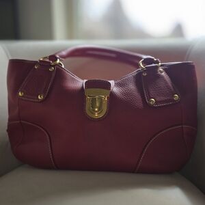 Prada Women's Red and Tan Bag